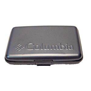 Columbia RFID Blocking Hardcase Security Wallet Gray Metal Credit Card Protector